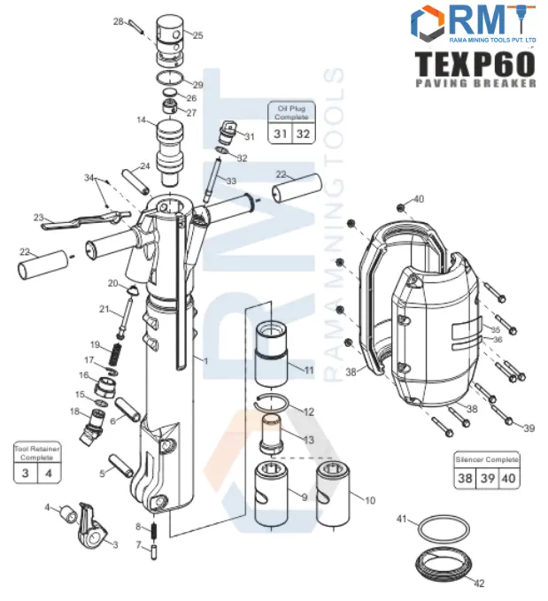 TEX P60S - Pneumatic Breaker